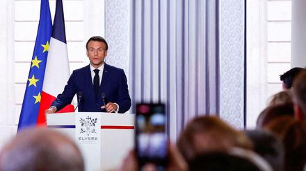 Emmanuel Macron hielt zu Beginn der zweiten Amtszeit eine Ansprache.