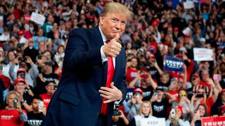 US-Präsident Trump bei einer Kampagne in Toledo, Ohio. 
