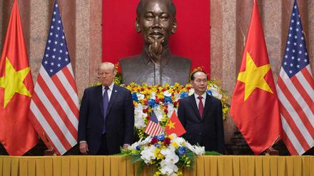 Us-Präsident Donald Trump besuchte während seiner Asienreise auch seinen vietnamesischen Amtskollegen Tran Dai Quang.