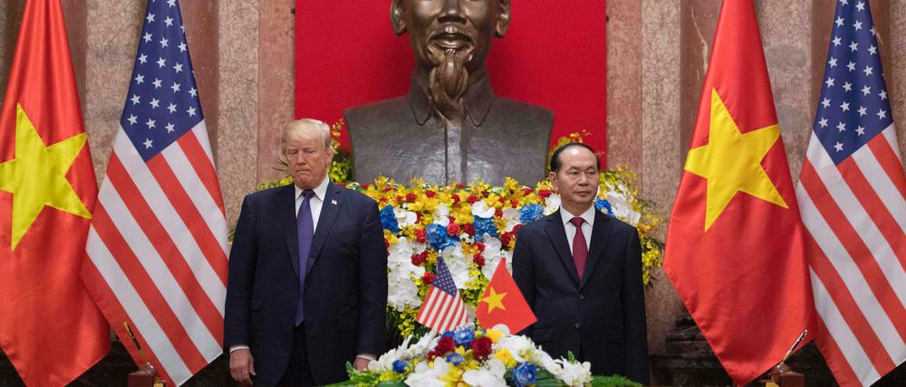 Us-Präsident Donald Trump besuchte während seiner Asienreise auch seinen vietnamesischen Amtskollegen Tran Dai Quang.