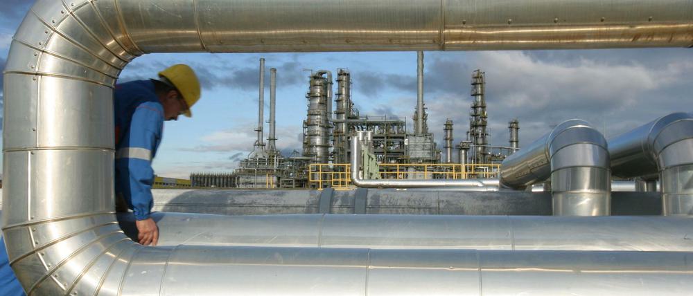 Auch in das Unternehmen Total - hier die Raffinerie in Leuna - hat die Bundesregierung investiert.