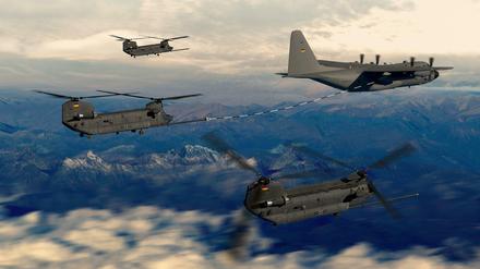 Für fünf Milliarden schafft die Bundeswehr 60 Transporthubschrauber des Typs Chinook CH-47F an. 