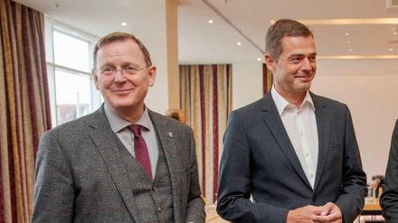 Thüringens Ministerpräsident Bodo Ramelow mit Mike Mohring
