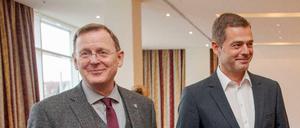 Thüringens Ministerpräsident Bodo Ramelow mit Mike Mohring