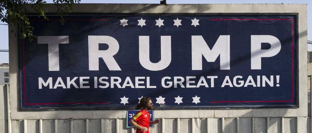 Laut Umfragen sehen viele Israelis in Trump einen Freund des jüdischen Staats. Vor allem nationalreligiöse Siedler feiern den Republikaner.