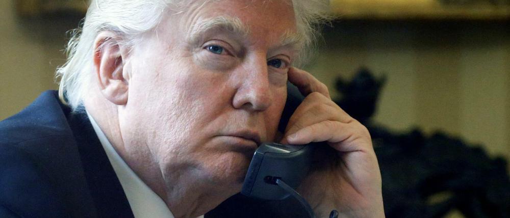 Donald Trump am Telefon