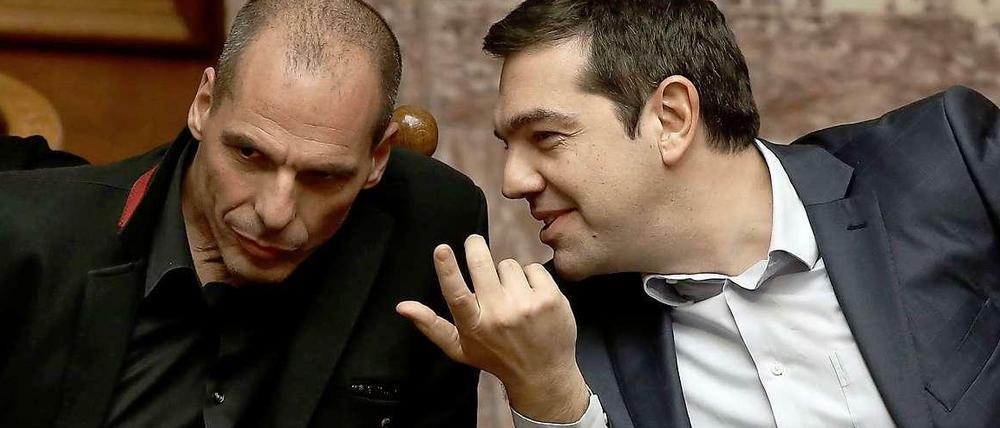 Haben sie sich verrechnet? Yanis Varoufakis, Finanzminister, und Alexis Tsipras, Ministerpräsident von Griechenland.