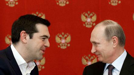 Griechenlands Premier Alexis Tsipras und Russlands Präsident Wladimir Putin bei einem Treffen in Moskau.