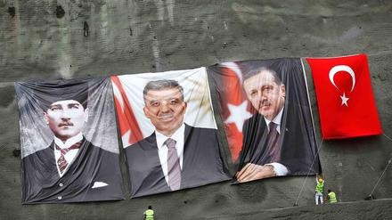 Von links nach rechts: Ataturk, Abdullah Gül und Recep Tayyip Erdogan.