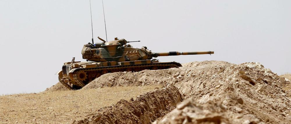 Ein Panzer der türkischen Armee. 