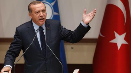 Der türkische Präsident Erdogan in Ankara. 
