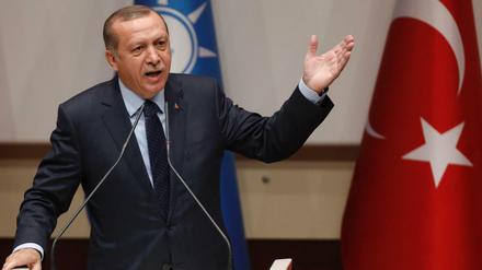 Türkeis Präsident Recep Tayyip Erdogan bei einer Rede am Dienstag. 