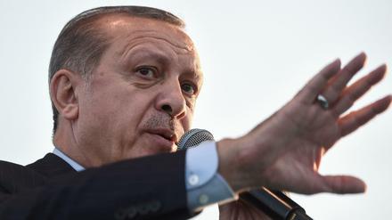 Der türkische Präsident Erdogan bei einer Rede Anfang Mai in Istanbul.