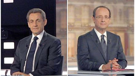 Nicolas Sarkozy und Francois Hollande beim TV-Duell