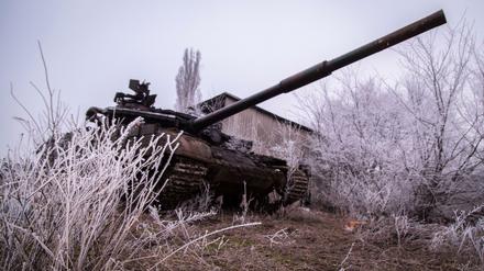 Ein Panzer der ukrainischen Armee im Osten des Landes