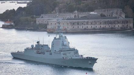 Die spanische Fregatte „Blas de Lezo“ verlässt Ferrol, um an einer Nato-Mission im Schwarzen Meer teilzunehmen.