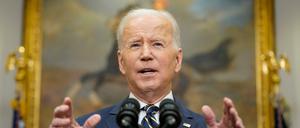 Joe Biden, Präsident der USA, will wegen des Ukraine-Krieges in Abstimmung mit westlichen Partnern weitere Strafmaßnahmen gegen Russland in Gang setzen.