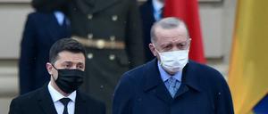 Der ukrainische Präsiden Volodymyr Zelenskyi und sein türkischer Kollege Recep Tayyip Erdogan in Kiew.