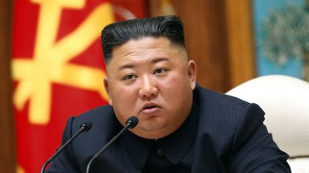 Nordkoreas Staatschef Kim Jong Un bei einem Treffen der regierenden Arbeiterpartei Koreas in Pjöngjang