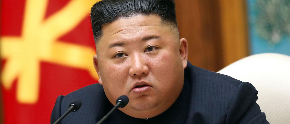 Nordkoreas Staatschef Kim Jong Un bei einem Treffen der regierenden Arbeiterpartei Koreas in Pjöngjang