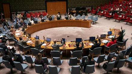 Der UN-Sicherheitsrat im UN-Hauptquartier in New York.