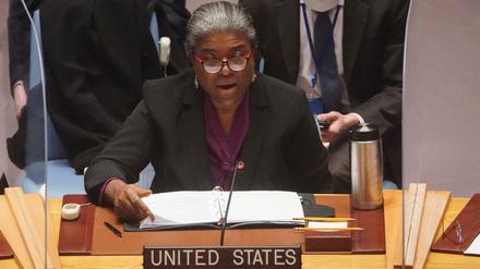 Die UN-Botschafterin der USA, Linda Thomas-Greenfield 
