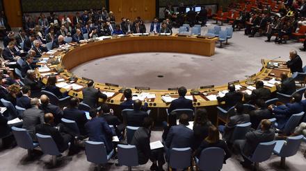 Völker bei der Verständigung. Eine Szene aus dem Sicherheitsrat der Vereinten Nationen.