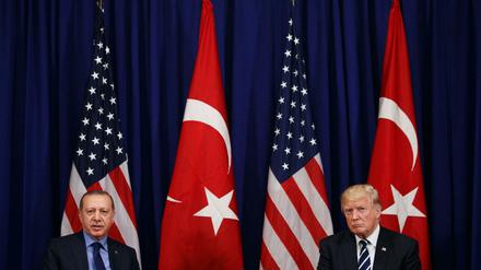 US-Präsident Donald Trump und der türkische Präsident Erdogan bei einem Treffen in New York