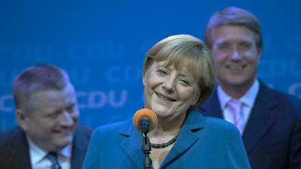Ohne Sie hätte die Union wahrscheinlich nicht so gut abgeschnitten: Bundeskanzlerin Angela Merkel. 