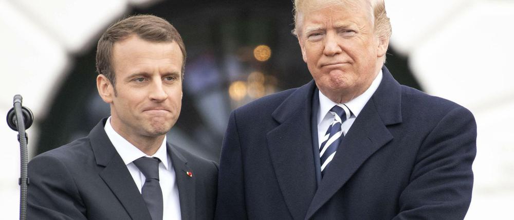Frankreichs Präsident Emmanuel Macron (links) und US-Präsident Donald Trump. 
