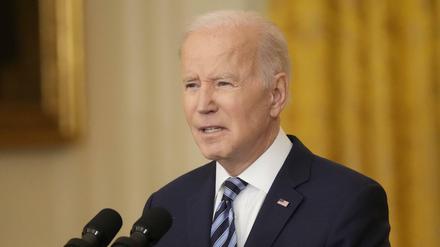 US-Präsident Joe Biden bei seiner Ansprache am Donnerstagabend.