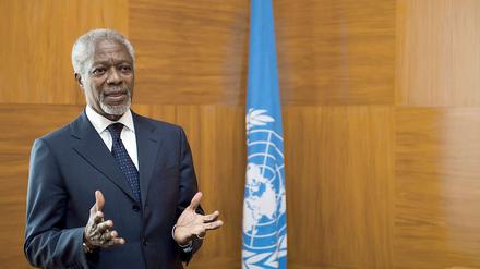 Der UN-Sonderbeauftragte für Syrien: Kofi Annan.
