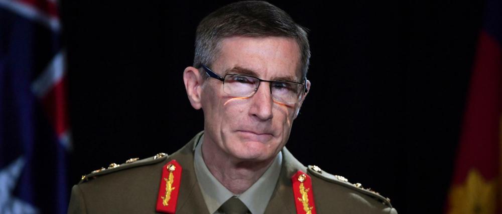 Angus Campbell, Chef der australischen Verteidigungsstreitkräfte, stellt den Untersuchungsbericht über den Afghanistan-Einsatz vor.