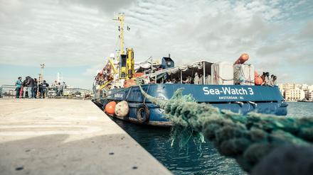 Ankunft von 245 Flüchtlingen der Sea-Watch 3 in Trapani/Sizilien.