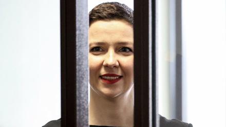 Maria Kolesnikowa vor Gericht bei einem Termin im August
