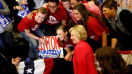 Hillary Clinton bei einer Wahlveranstaltung in Kentucky.