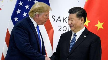 Chinas Präsident Xi Jinping (r.) und US-Präsident Donald Trump 