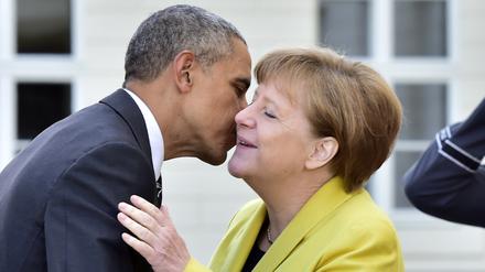 Barack Obama und Angela Merkel bei einem Treffen im April 2016.