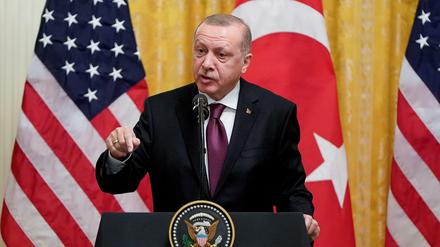 Der türkische Präsident Recep Tayyip Erdogan bei seinem Besuch in den USA.