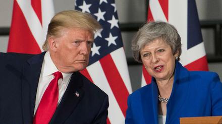 US-Präsident Trump und die britische Premierministerin May am Dienstag in London.