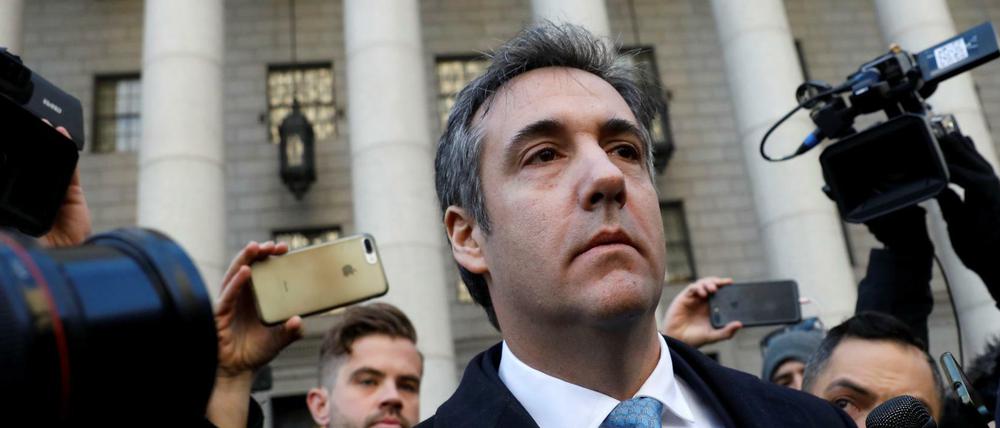 Trumps Ex-Anwalt Michael Cohen beim Verlassen des Gerichts in New York am Donnerstag.