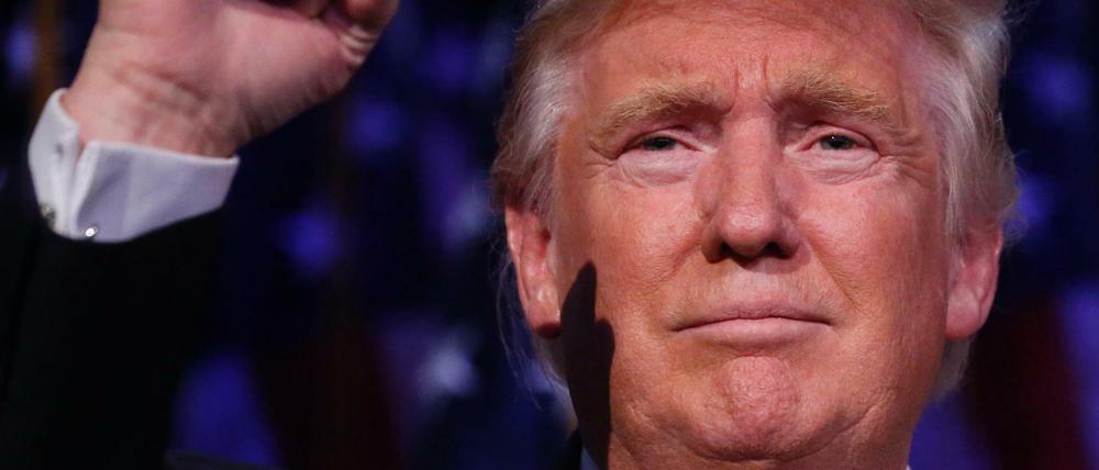 Triumph: Donald Trump nach seiner Wahl zum US-Präsidenten am 9. November 2016 