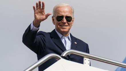 US-Präsident Joe Biden vor seinem Abflug nach Europa. 
