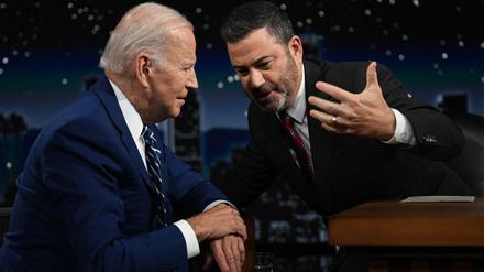 US-Präsident Joe Biden zu Gast beim Talkshow-Moderator Jimmy Kimmel