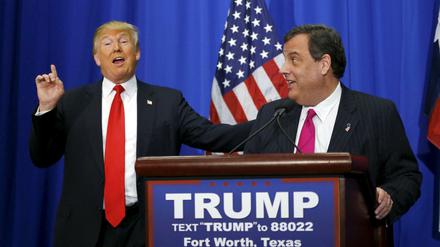 US-Präsidentschaftskandidat Donald Trump und New Jersey-Gouverneur Chris Christie.