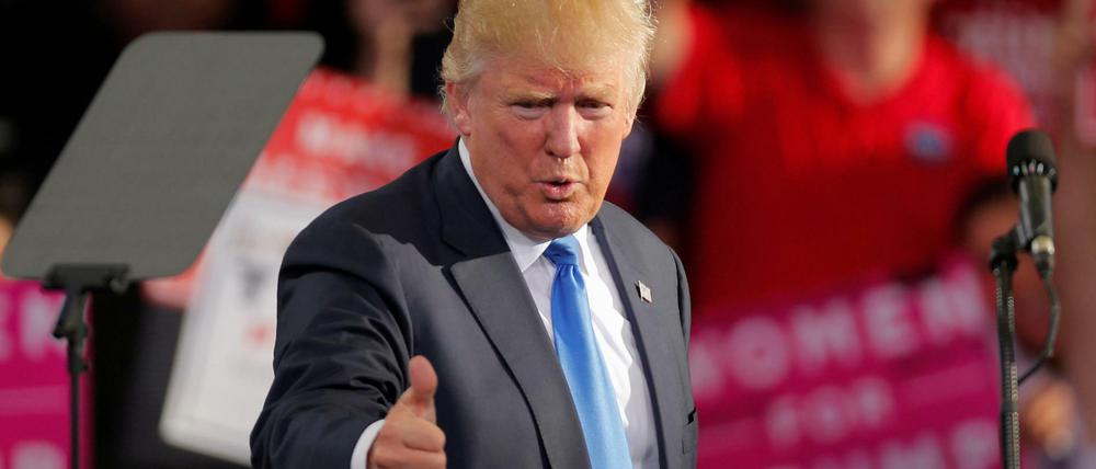 Donald Trump bei einem Wahlkampfauftritt in Raleigh, North Carolina.