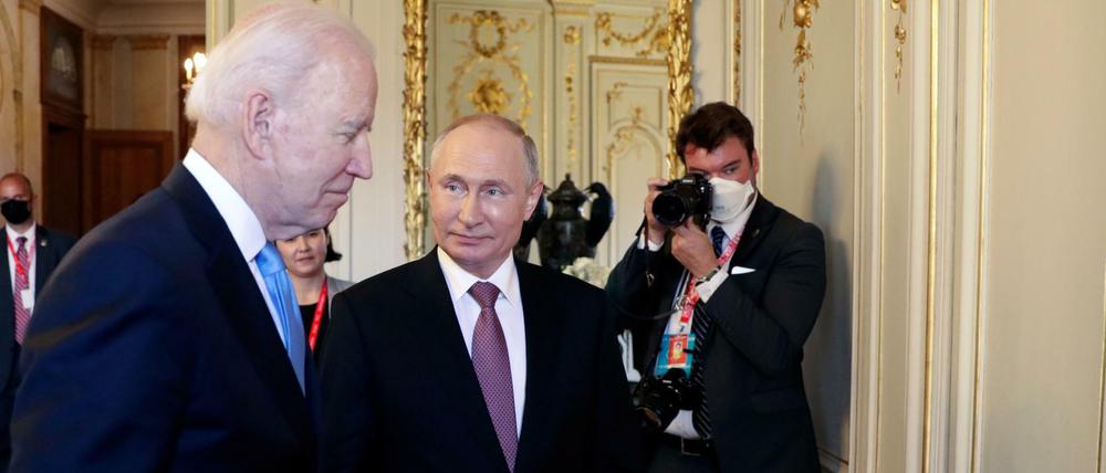 US-Päsident Joe Biden and der russische Staatschef Vladimir Putin.