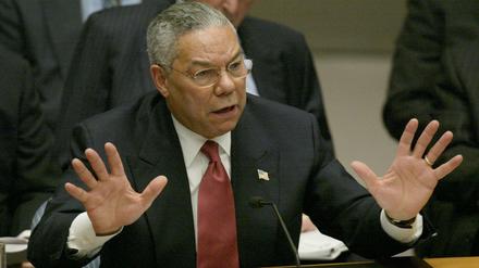 Colin Powell, hier bei einer Rede vor den UN im Jahr 2003, ist im Alter von 84 Jahren gestorben.