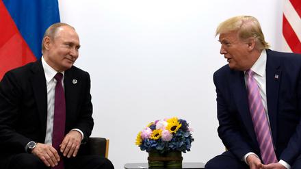 US-Präsident Trump und Russlands Präsident Putin im Juni 2019 in Osaka 