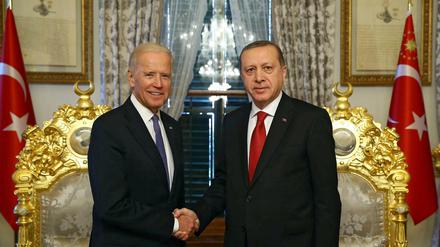 US-Vizepräsident Joe Biden und der türkische Präsident Recep Tayyip Erdogan in Ankara. 